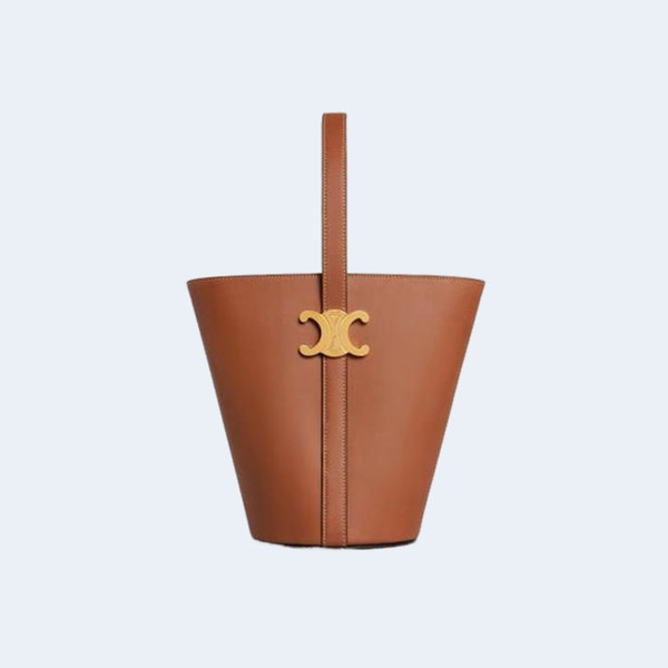 셀린느 트리오페 버킷 백 브라운