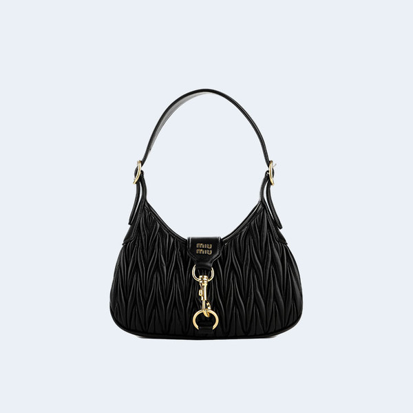 미우미우 마테라쎄 숄더백 블랙