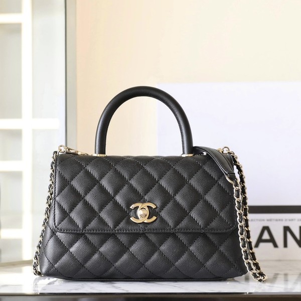 샤넬 24A COCO 탑 핸드 캐비어 A92990