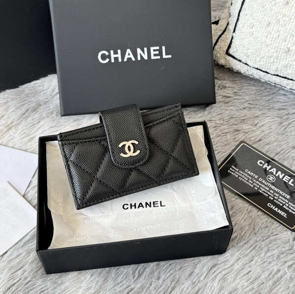 샤넬 클래식 아코디언 카드지갑 은장 AP0342