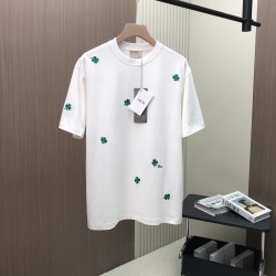 디올 멀티 크로버 자수 티셔츠