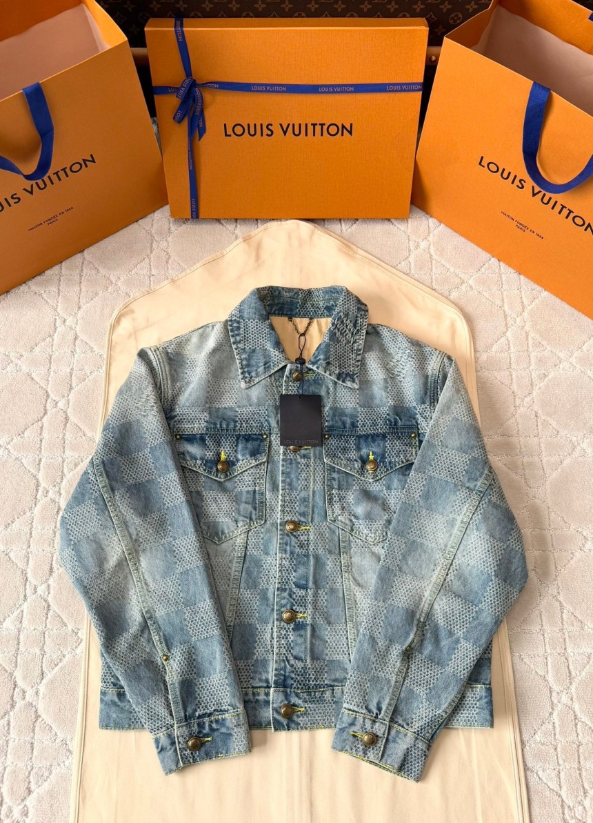 루이비통 다미에 자카드 클래식 데님 자켓 인디고