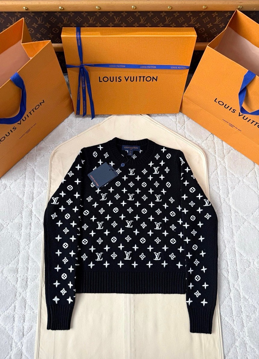 루이비통 3D 모노그램 니트 풀오버 니트