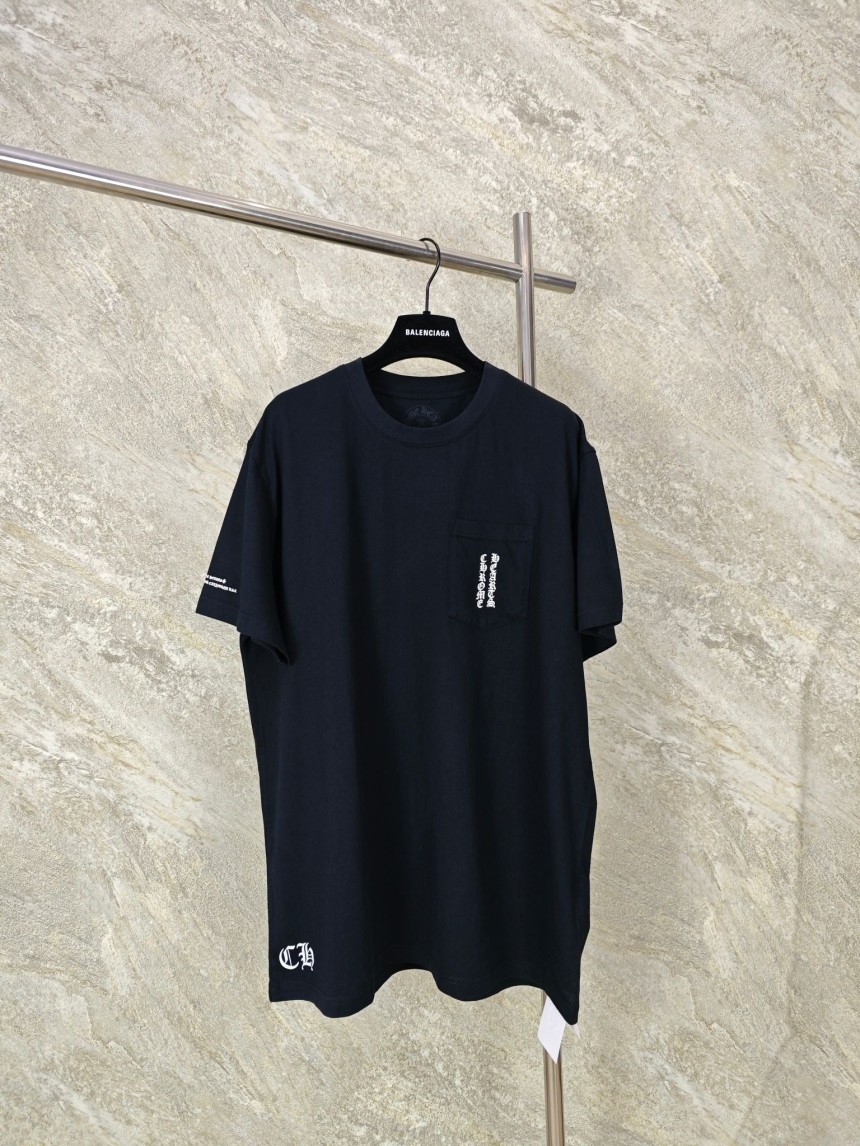 크롬하츠 플로랄 크로스 티셔츠