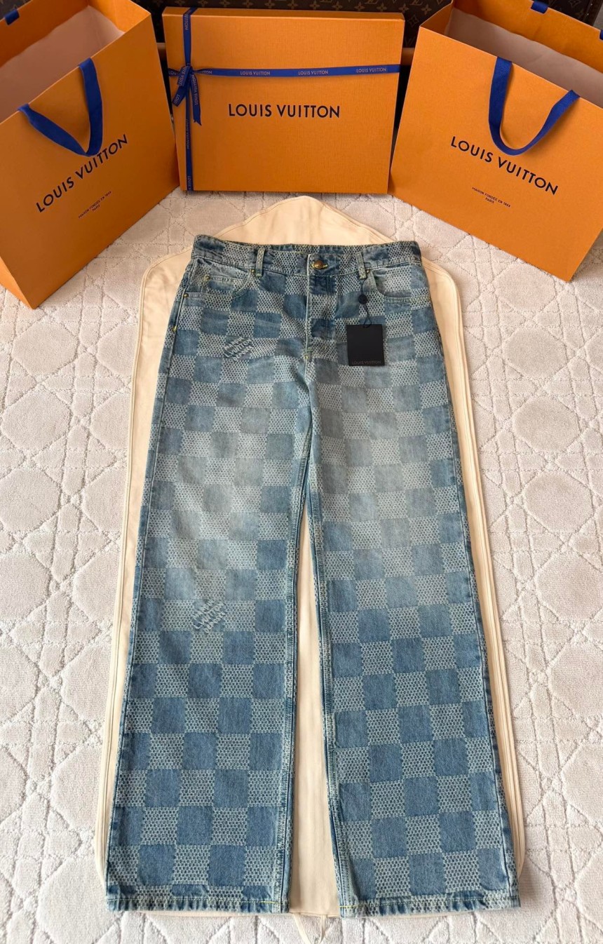 루이비통 다미에 데님 스케이트 팬츠