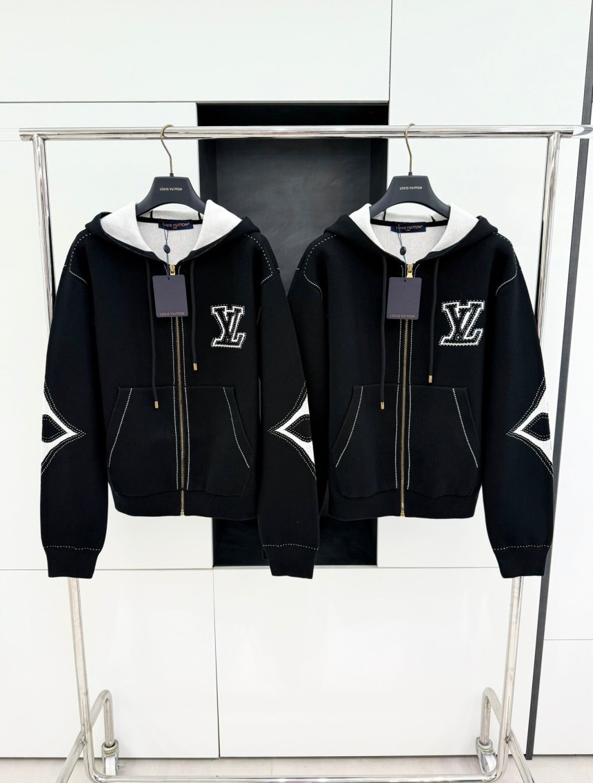 루이비통 그래픽 인따르시아 지퍼 코튼 후드
