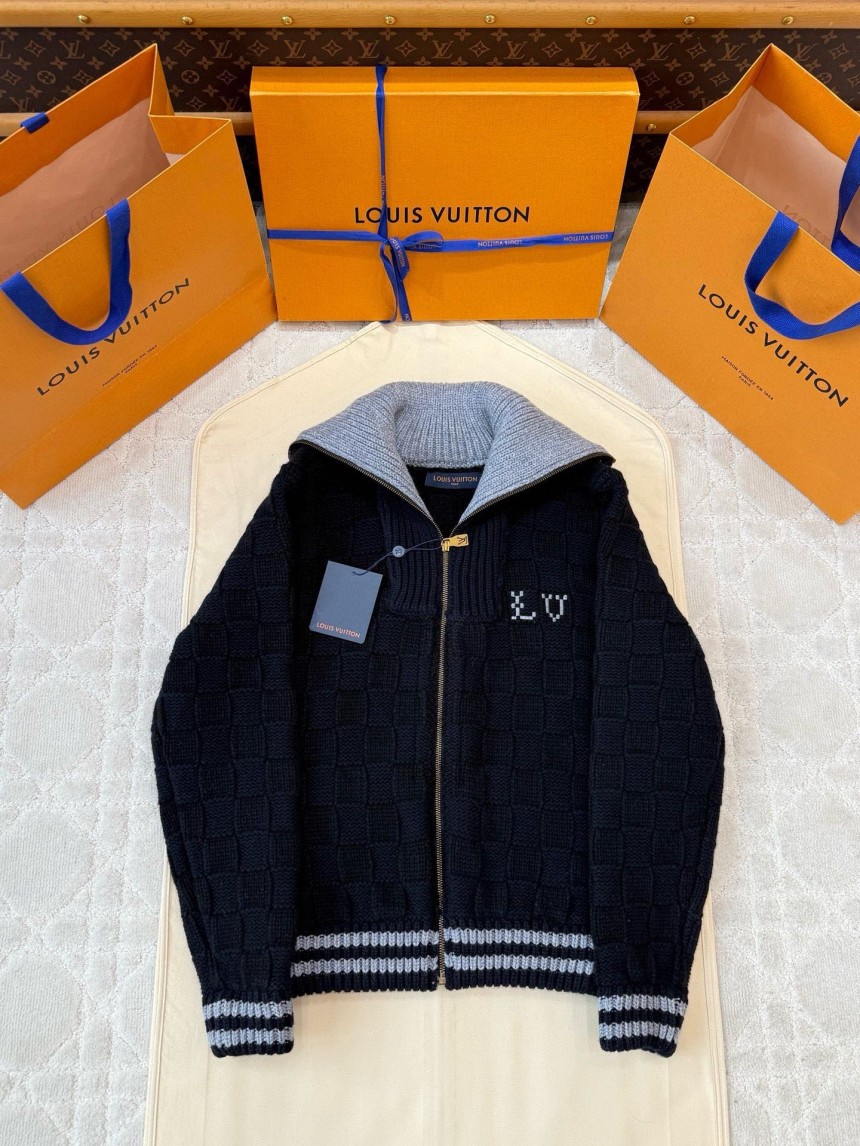 루이비통 다미에 니트 블루종