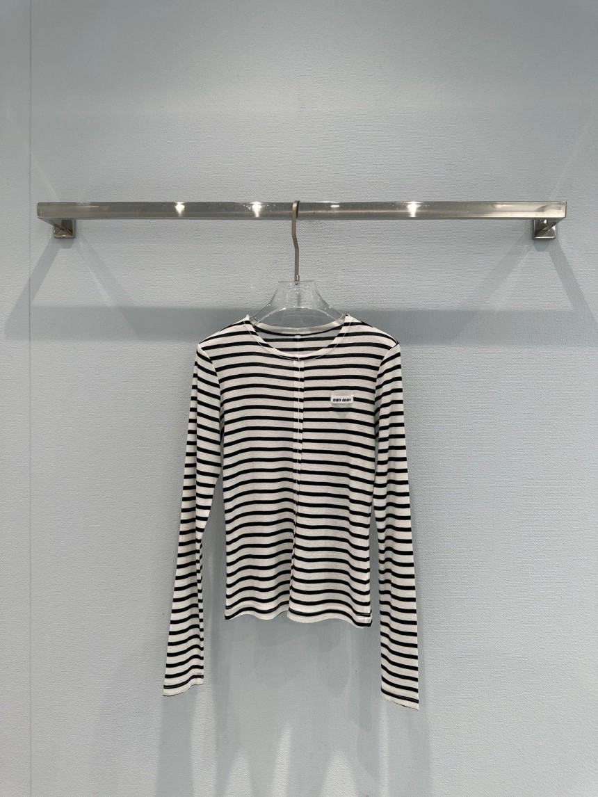 미우미우 롱슬리브 단가라 셔츠