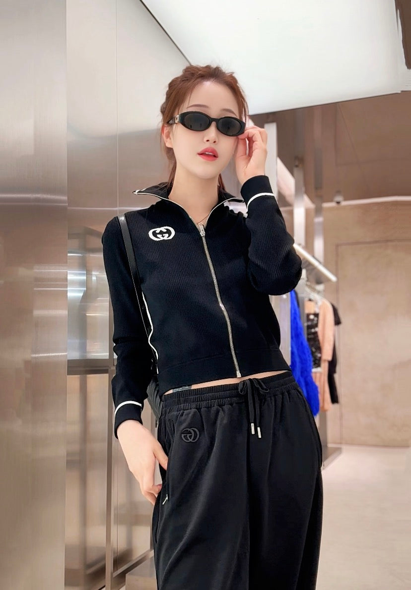 구찌 자수 크롭 자켓