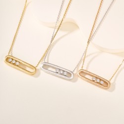 메시카 베이비 무브 다이아몬드 파베 네크리스 (3종)