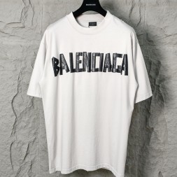 발렌시아가 테이프 타입 티셔츠