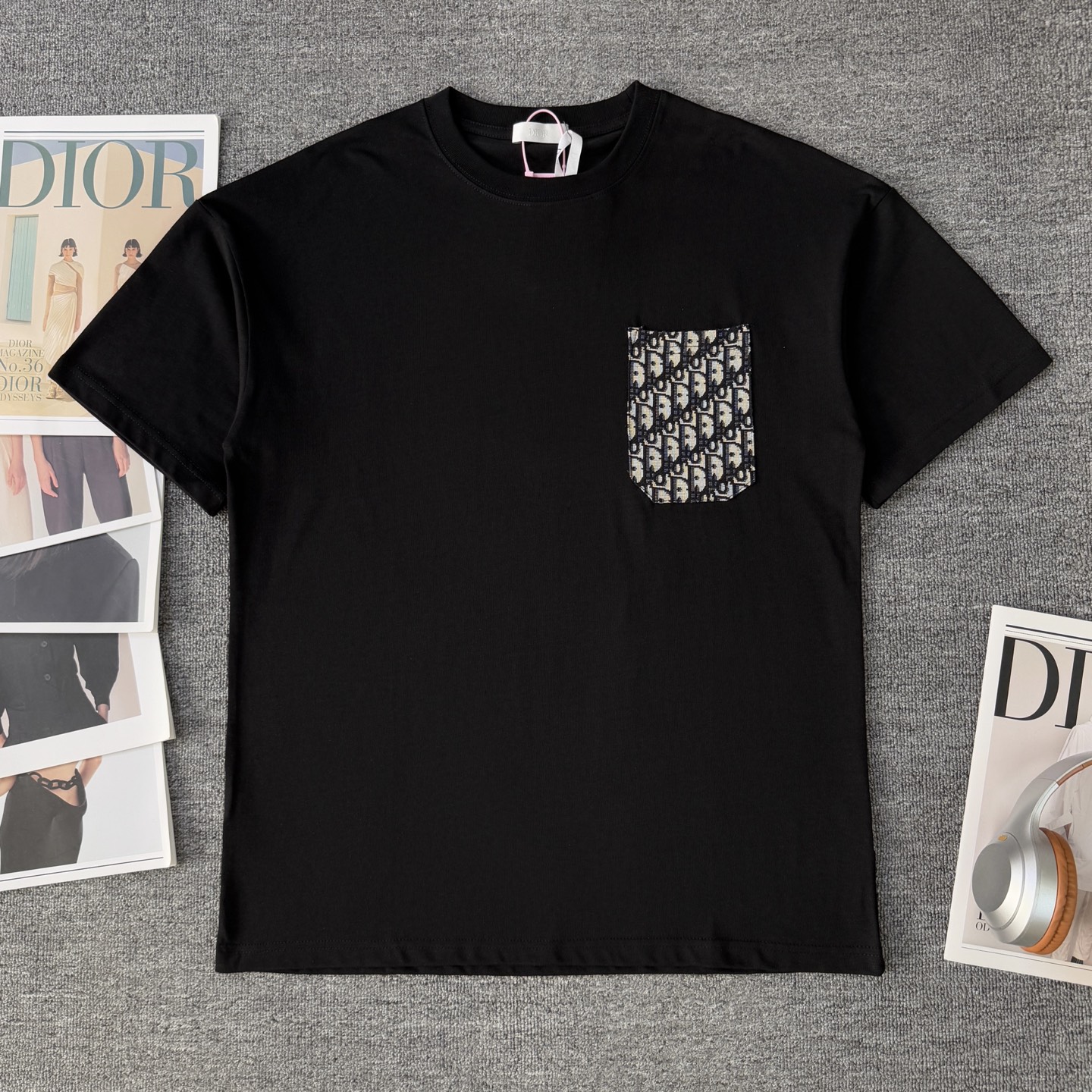디올 오블리크 포켓 티셔츠