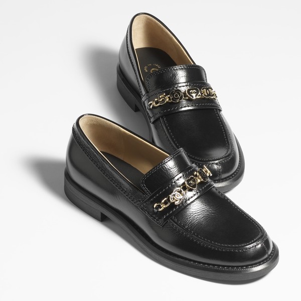 25SS 샤넬 카프스킨 메탈 로퍼 블랙