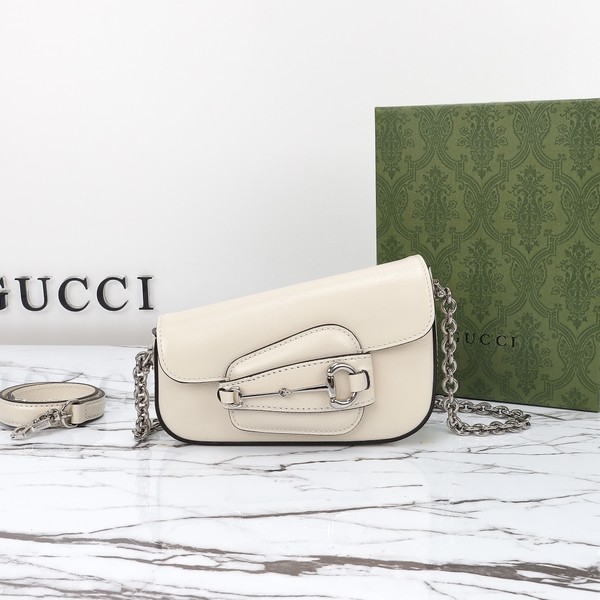 구찌 홀스빗 Horsebit 1955 미니 숄더백 아이보리