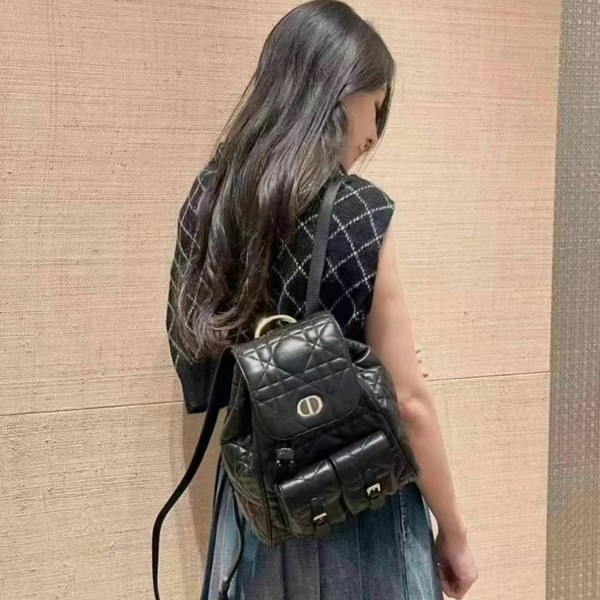 디올 카로 백팩 미디엄 블랙