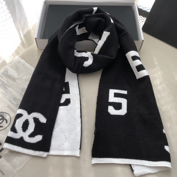 샤넬  양모 100% NO5 로고 머플러