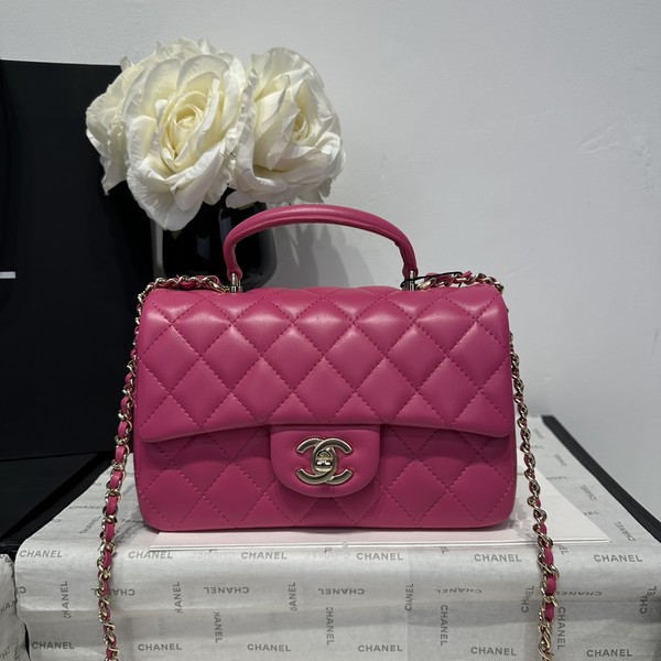 샤넬 핸들 미니 CF 플랩백 램스킨 AS2431