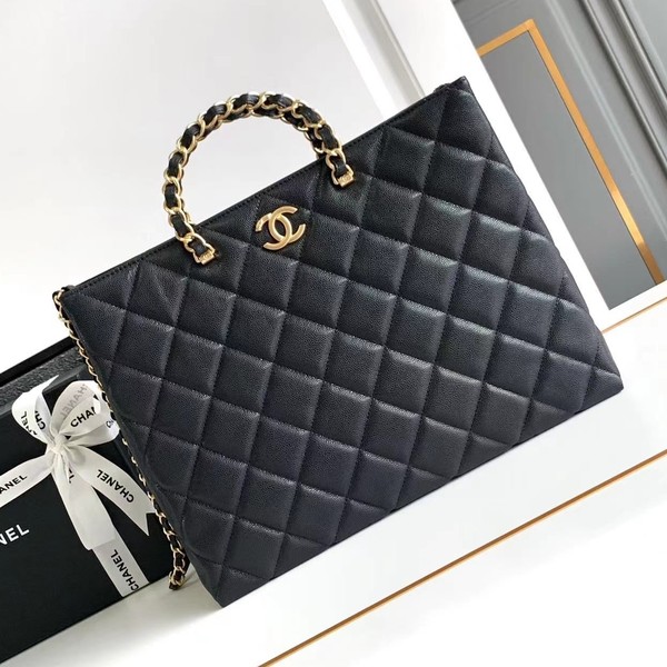 샤넬 CC 로고 퀕팅 쇼핑 쇼퍼백