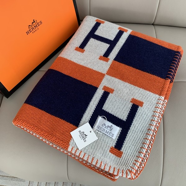 에르메스 아발론 H로고 블랭킷 담요 블랙