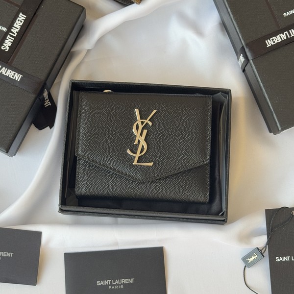 생로랑 레더 아이코닉 3단 지갑