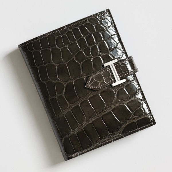 에르메스 베안 컴팩트 악어가죽