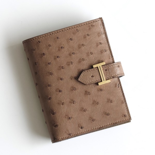 에르메스 베안 컴팩트 타조가죽