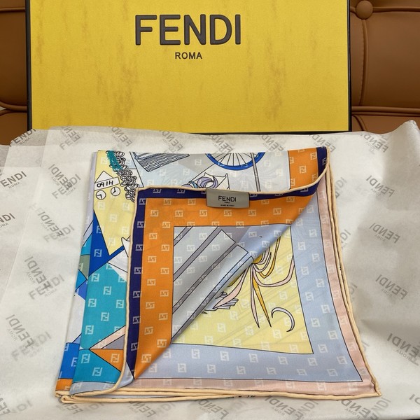 펜디 스카프 FF 스퀘어 실크 스카프