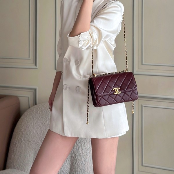 샤넬 미니 플랩 백 금장 AS2615