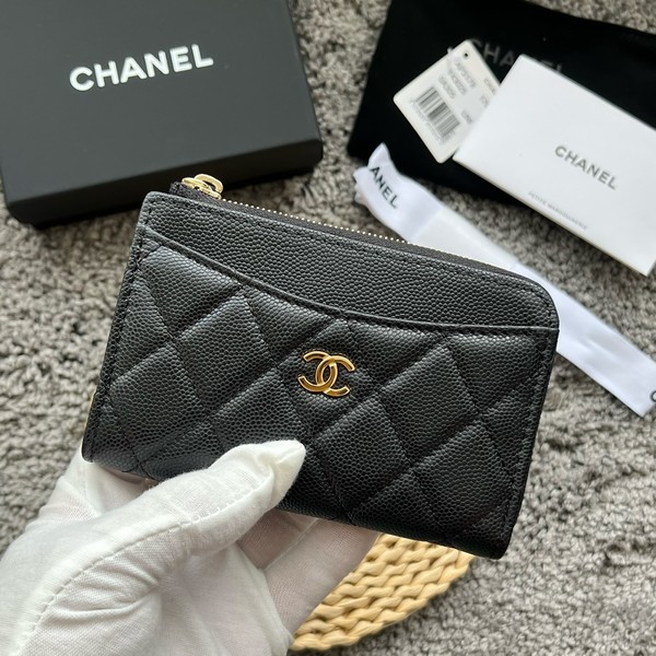 샤넬 클래식 캐비어 지퍼 카드지갑 AP3179 (금장)