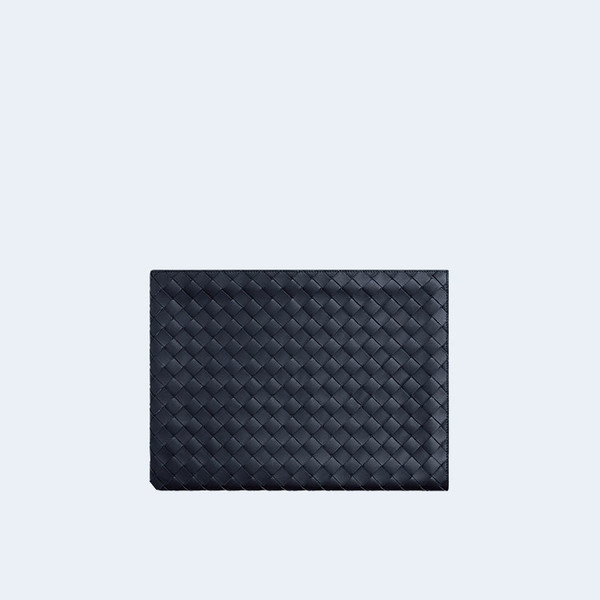 보테가베네타 인트레치아토 투톤 하프 지퍼 파우치