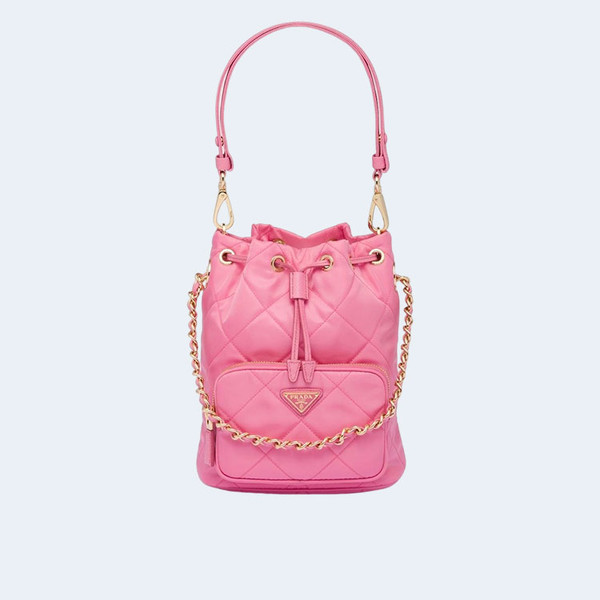 프라다 리나일론 숄더백 핑크