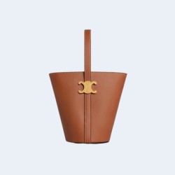 셀린느 트리오페 버킷 백 브라운