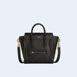 셀린느 나노 러기지백 드럼 카프스킨 골드블랙