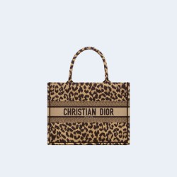 디올 레오파드 북 토트 미디움 백