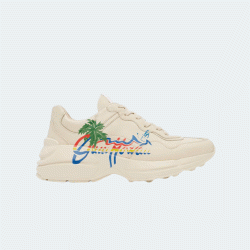 구찌 라이톤 하와이 아이보리 뮬티 스니커즈