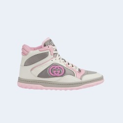 구찌 맥 80 하이탑 스니커즈 그레이 핑크
