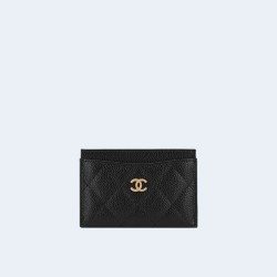 샤넬 클래식 카드 홀더 블랙 골드 AP0213
