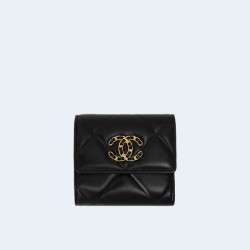 샤넬 19 램스킨 스몰 플랩 지갑