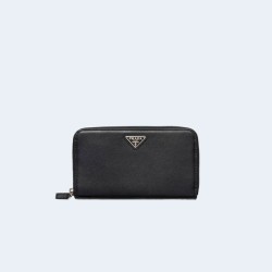 프라다 사피아노 실버 삼각로고 지퍼지갑