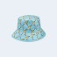 구찌 카와이 애니멀 프린트 블루 코튼 버킷 햇