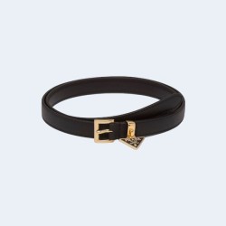 프라다 사피아노 레더 벨트 블랙 15mm