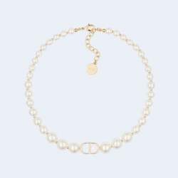 디올 30 몽케뉴 초커 화이트 펄 목걸이