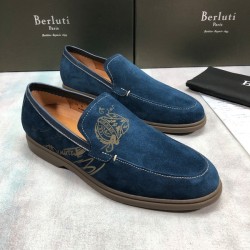 벨루티 드라이브 캐모시오 레더 블루