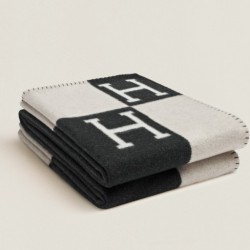 에르메스 아발론 H로고 블랭킷 담요 블랙