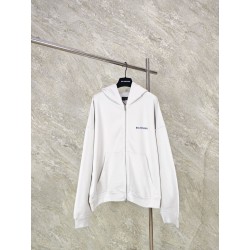 발렌시아가 로고 자수 후드집업