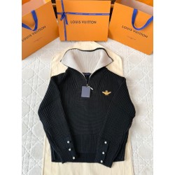 루이비통 청키 울 블렌드 하프 집 풀오버