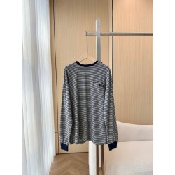 미우미우 스트라이프 긴팔 저지 티셔츠