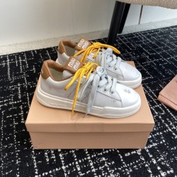 미우미우 블리치드 스니커즈 브라운