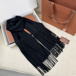 로로피아나 캐시미어 100% 머플러 네이비