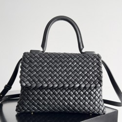 보테가베네타 패티 탑 핸들 백 블랙